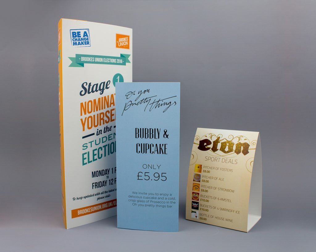 Table-Tents-Printing-Nottingham